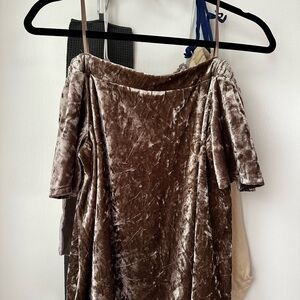 Velvet Off-Shoulder Top